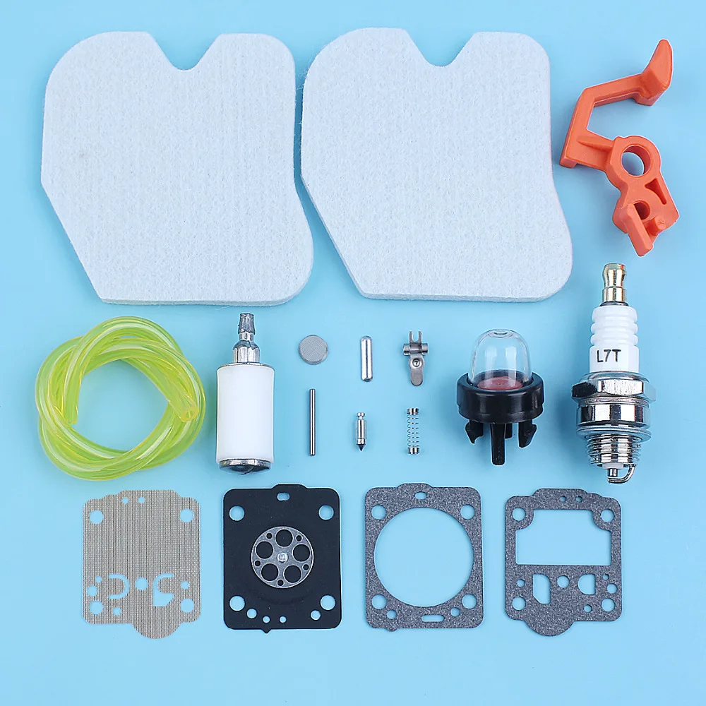 Filtro de Combustível de ar para Motosserra Service Carb Kit Chainsaw Spare Part Primer Bulb Spark Plug Grupo Peça Sobresselente de Substituição Mcmarloch Cs340 Cs380