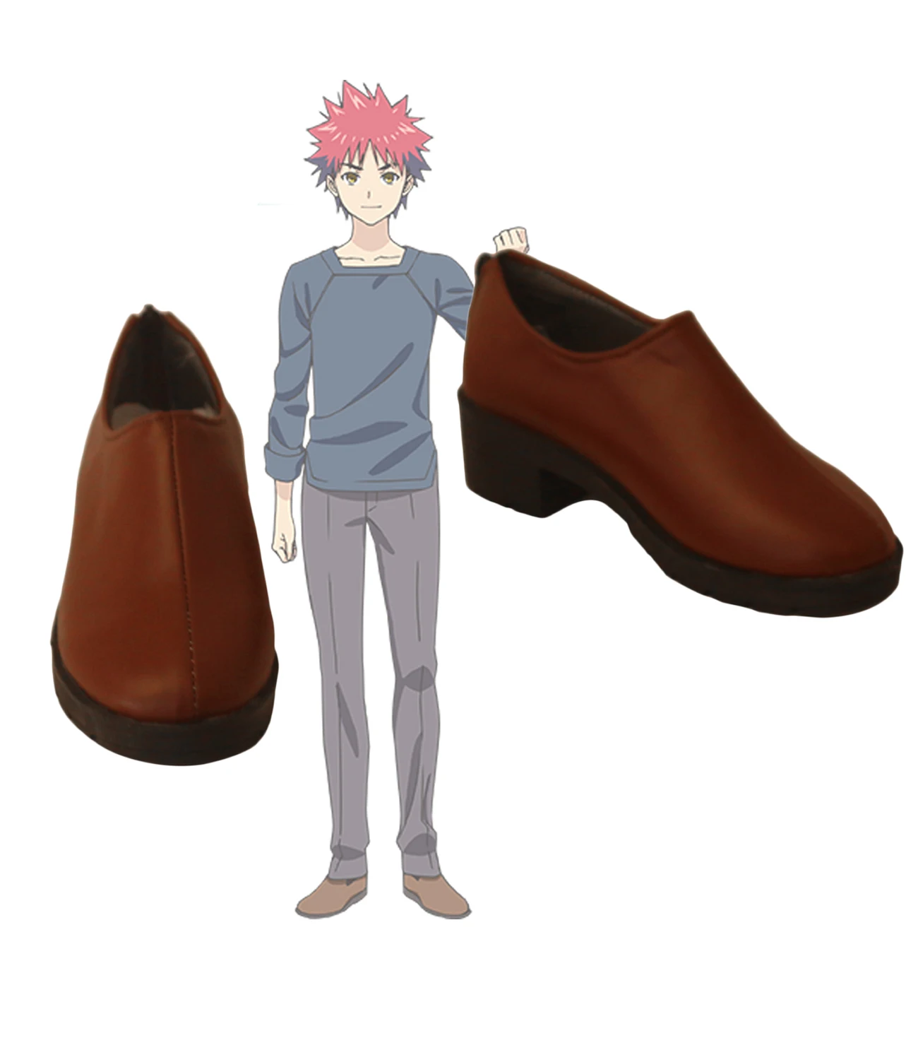 Soma Yukihira Shoes Cosplay Shokugeki no Soma Yukihira soma Cosplay Boots Red Shoes Custom Made Any Size