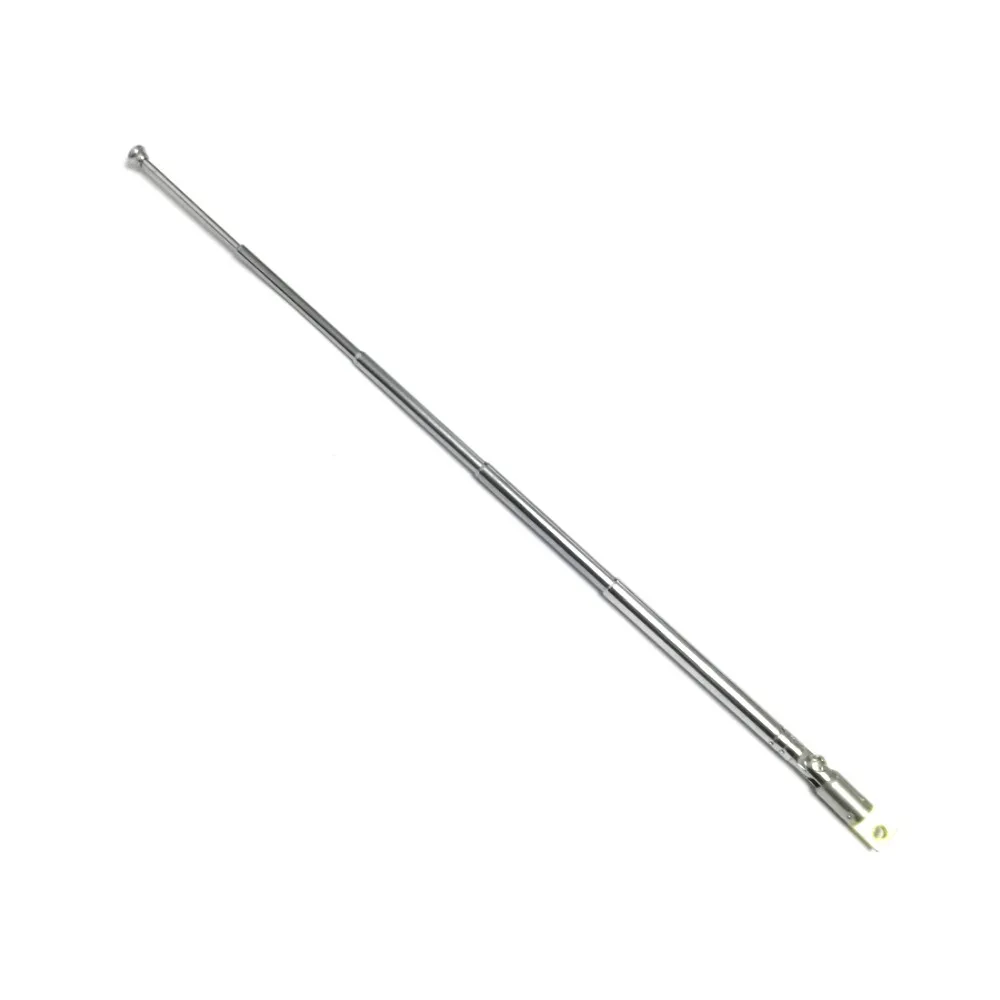 2pcs Silver Tone Radio Receiver Telescopic Antenna Replacement 5 Section 90mm Aerial Wholesale Price
