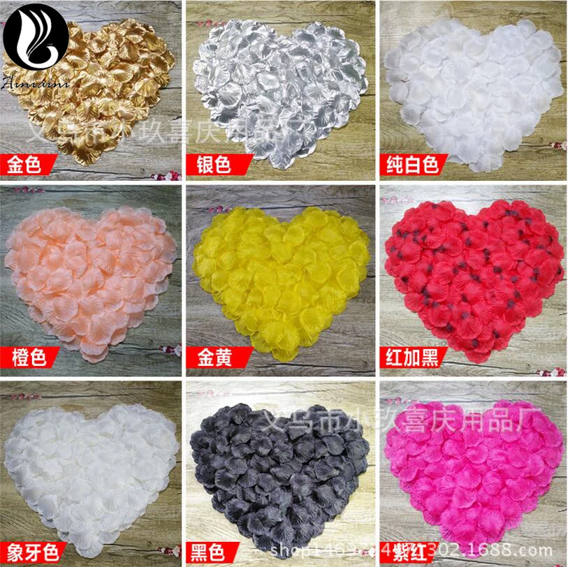 100Pcs/Pack 5*5cm Artificial Flowers Petals For Wedding Accessories Wedding Petals Petalos De Rosa De Boda BV268