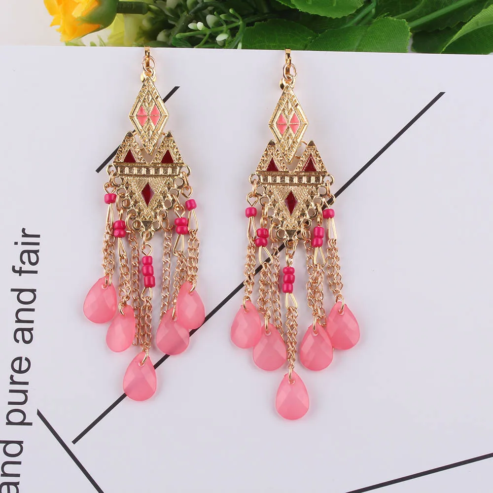 women Clip Earings Promotion Direct Selling Women Jewelry Newest Arrival Long Tassel Without Piercing Earrings Women Party gift