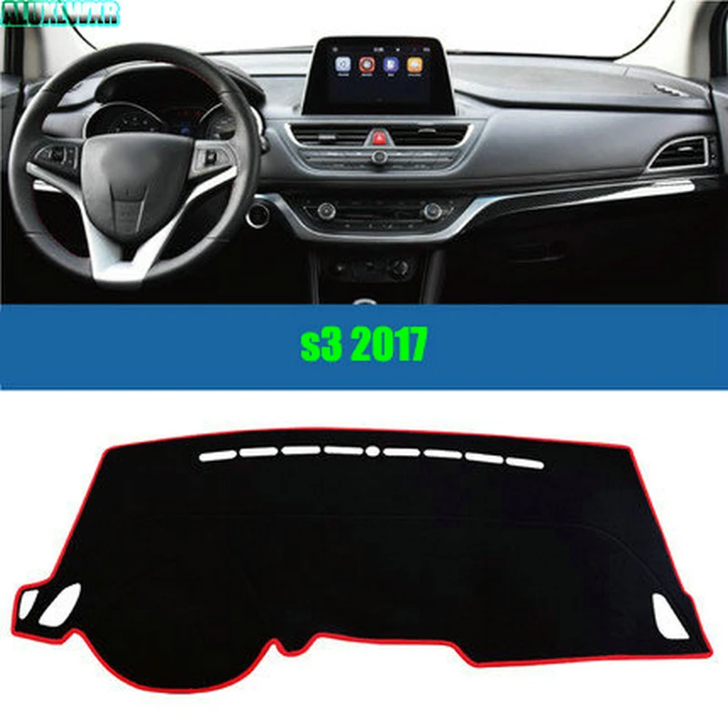 Car Dashboard Avoid Light Pad Instrument Platform Desk Cover Mats Carpets Accessories for JAC S3 Sei3 Puls 2017 to 2023