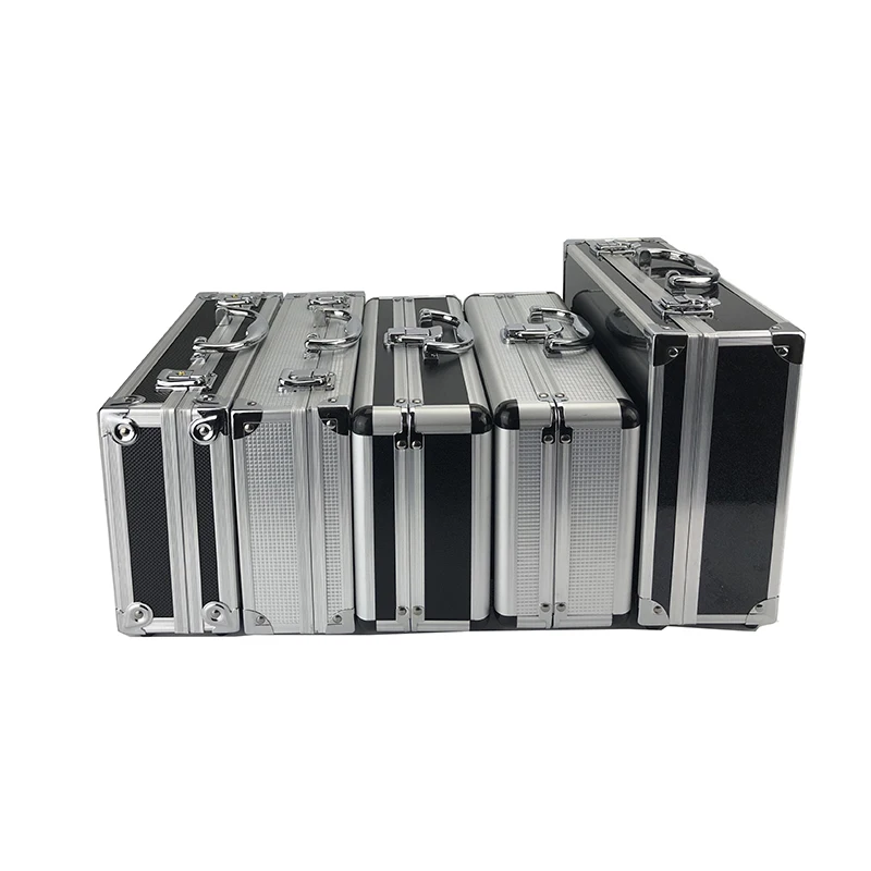 New Toolbox Portable Aluminum Tool Box Instrument Storage Case Handheld Impact Resistant Profile Toolbox With Lining Sponge