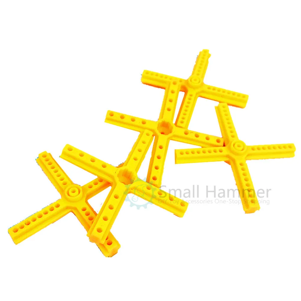 

50pcs Yellow cross bar Double cross bar Technical building block parts