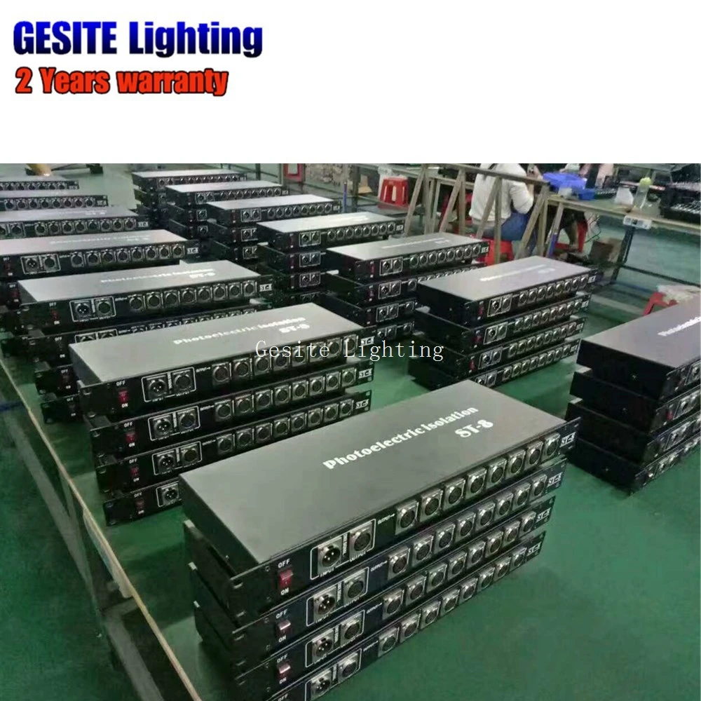 Stage Light Controller DMX512 Signal Amplifier Splitter 8 way DMX for stage light equipment