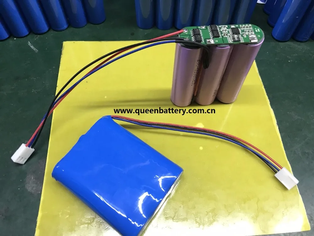 3S1P 18650 26F 26FM 26JM battery pack 11.1v 2600mah with PCB (3-6A ) with 10k thermistor with 3pin connector