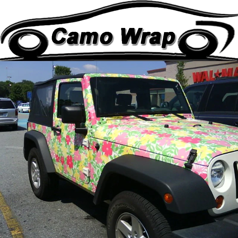 

Rural Garden Flower Vinyl Film Camouflage Car Wrap With Air Bubble Free Vehicle Motorcycle Car Sticker Decal ORINO WRAPS