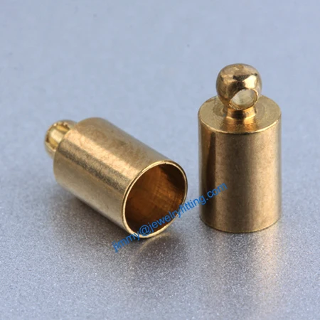 

Jewelry Accessories Raw Brass end cap crimp beads cap end beads End caps for laether cord 5.5*11mm