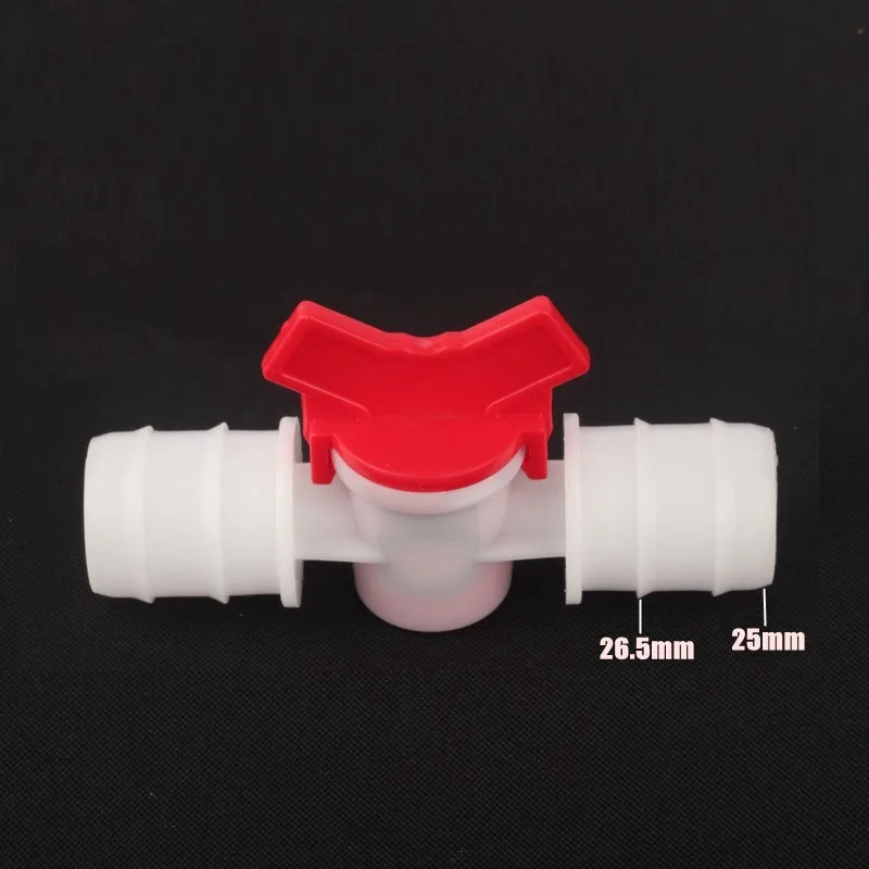 Plastic Garden Micro Irrigation Watering, Soft Hose Ball Valve, 25mm Tee Connector, 90 Degree Connector