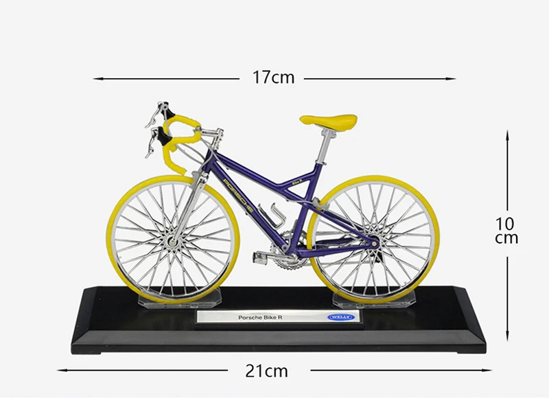 WELLY 1:10 Scale Cycling Metal Model Road Bike Porsch/Audi/BMWQ5 Mountain Bike Alloy bicycle For Collection Gift