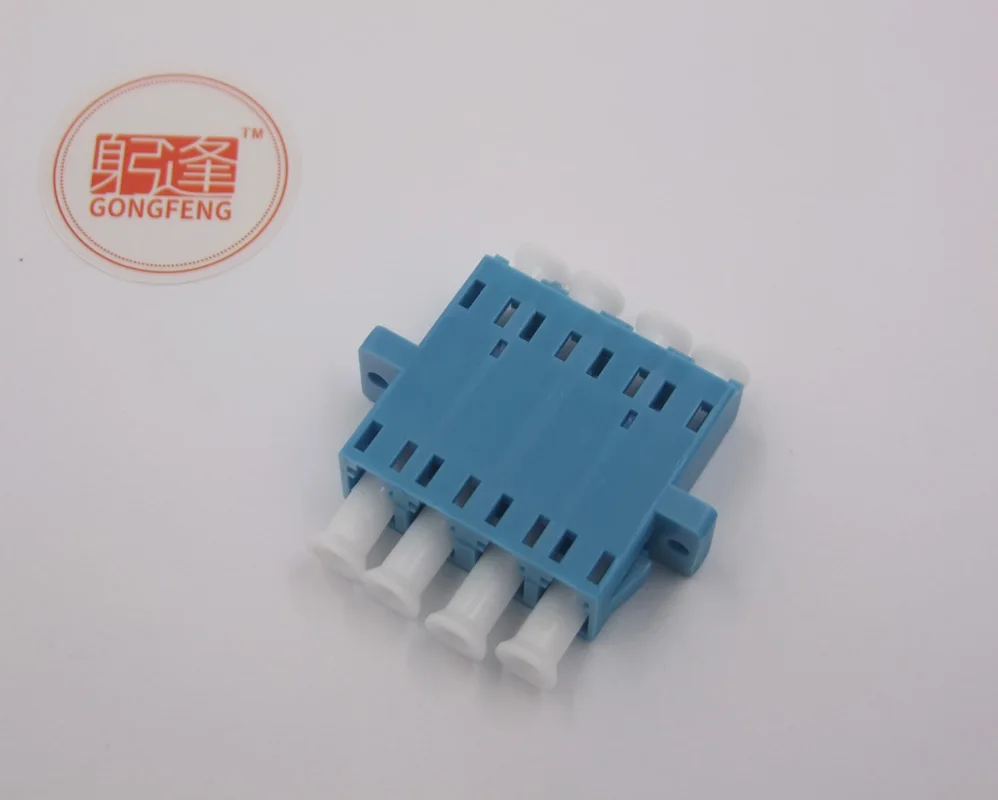 50pcs NEW Telecom LC/UPC Optical Fiber Connector with ear four Flange Adapter Coupler Special Wholesale Free shipping to Russia