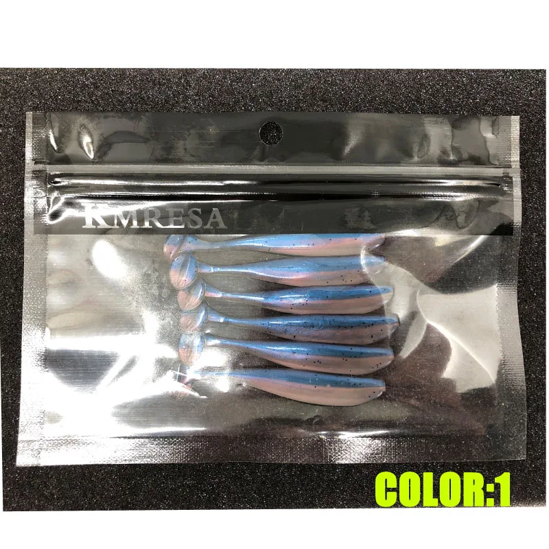 6 Teile/los 5cm 7cm/9cm Wobbler Angeln Lockt Easy Shiner Swimbait Silikon Weichen Köder Doppel Farbe karpfen Künstliche Weicher Köder – Detail 5