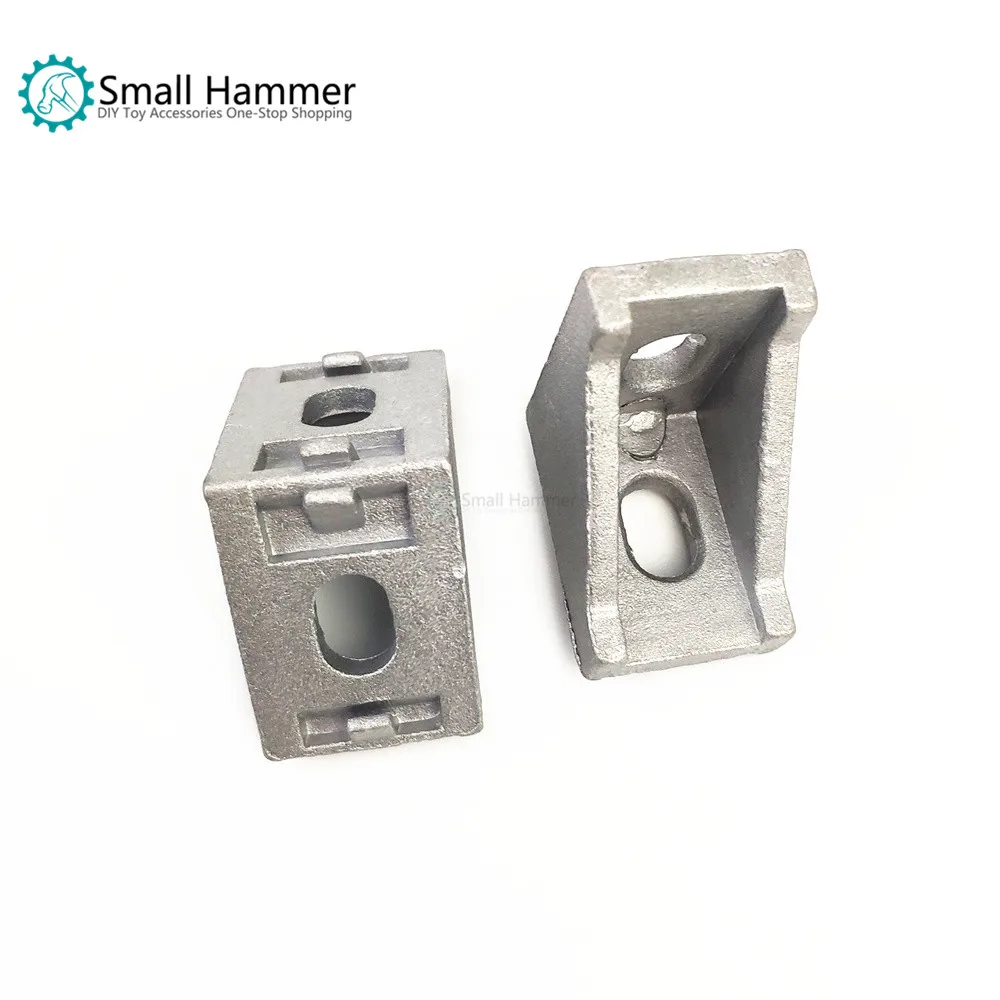 2PCS Aluminum 2020 corner code with protrusion reversal bracket angle piece right angle seat DIY connector 90 degree