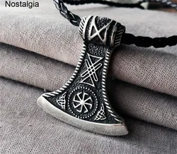 Nostalgia Slavic Perun Axe Kolovrat Pendant Svarog Russia Star Amulet Ancient Talisman Runes Jewelry Wicca Necklace