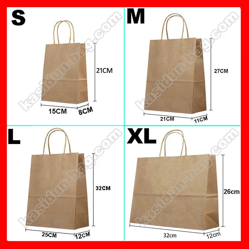 100Pack Wholesale 120gsm Papger Shopping Bags with Handles