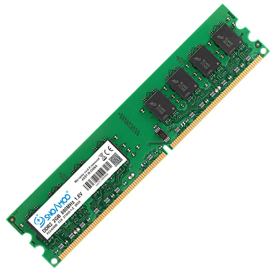 SNOAMOO New DDR2 2GB Desktop PC ARM 667Mhz PC2-5300S 240 Pin 800MHz PC2-6400S 1GB 4GB DIMM For Intel Compatible Computer Memory