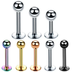 H-S Lot 1Piece Surgical Steel Assorted Colors Labret Stud Lip Piercing Ear Cartilage Tragus Helix Ring Fashion Charming Jewelry