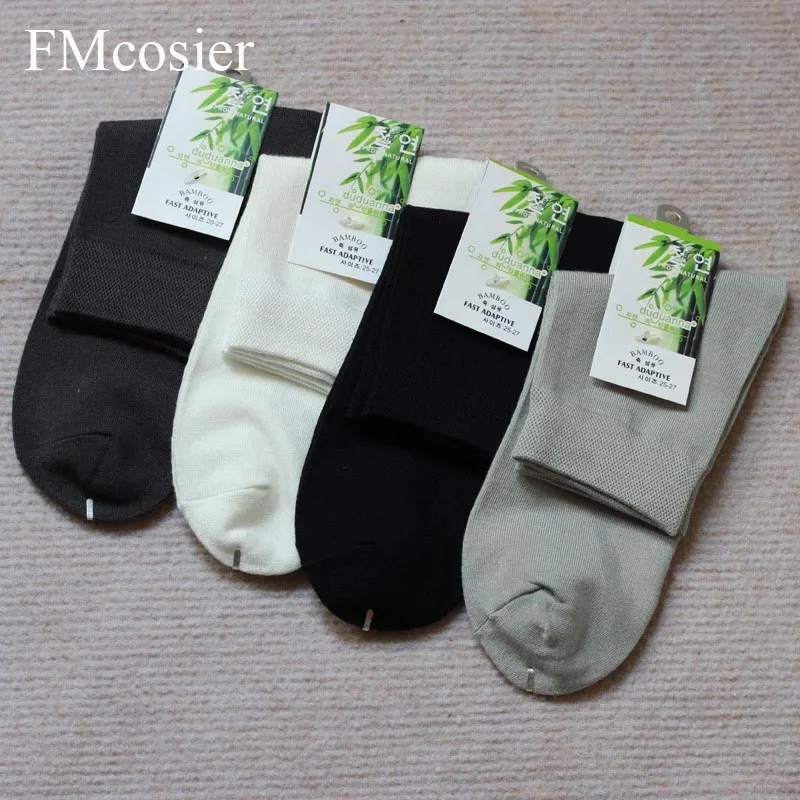 8 Pairs High Quality New Spring Summer Mens Bamboo Cotton Socks Sokken Male Men's Man Dress Socks White Black Mannen Socken Sox