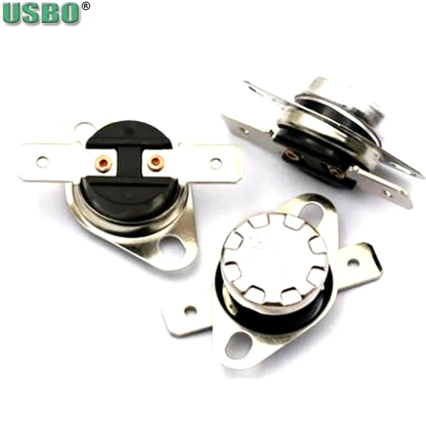 2pcs Normal Close Open Thermostat Switch 5 10 15 20 25 30 40 45 50 55 60 65 70 75 80 85 90 95℃ Temperature Sensor Switch KSD301