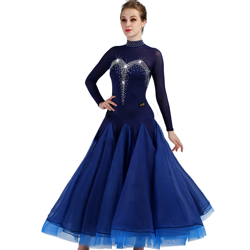 

Ballroom Dance Formal Dresses Long Woman Clothing Female Standard Dance Wear Costume Waltz Dress Modern Modern D0341 Customize