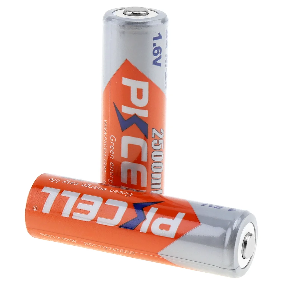 4Pcs X PKCELL Bateria AA Batteries 1.6V Nickel-Zinc 2500mWh Ni-Zn 2A Aa Rechargeable Battery Baterias
