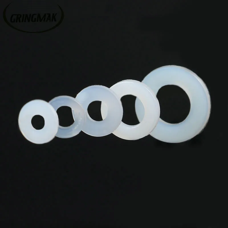 50Pcs Oil Pan Gaskets Nylon Washer Plated Flat Spacer Seals Washer Gasket Ring Washers Fastener Air Conditioning Car