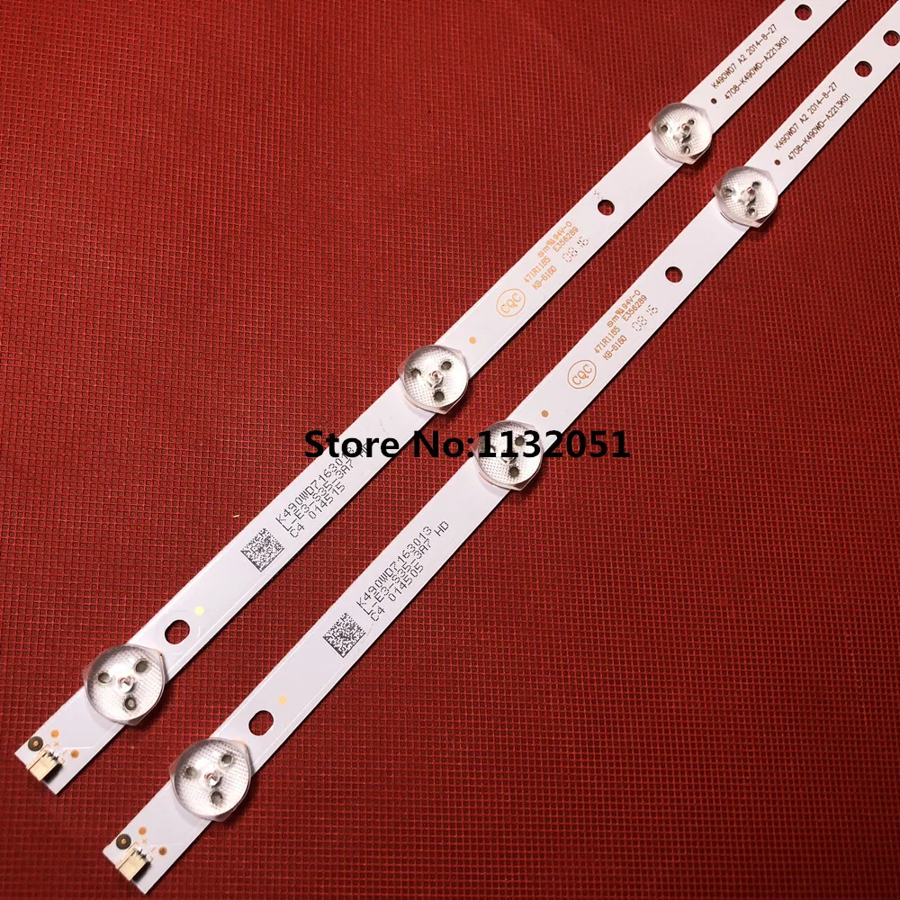 45 قطعة LED شريط إضاءة خلفي ل DEXP F49B7000T 49PUF6050 49PFL3445 PH49PFG5001/78 49PUF6050/T3 K490WD7 A1 A2 4708-K490WD-A2213K01