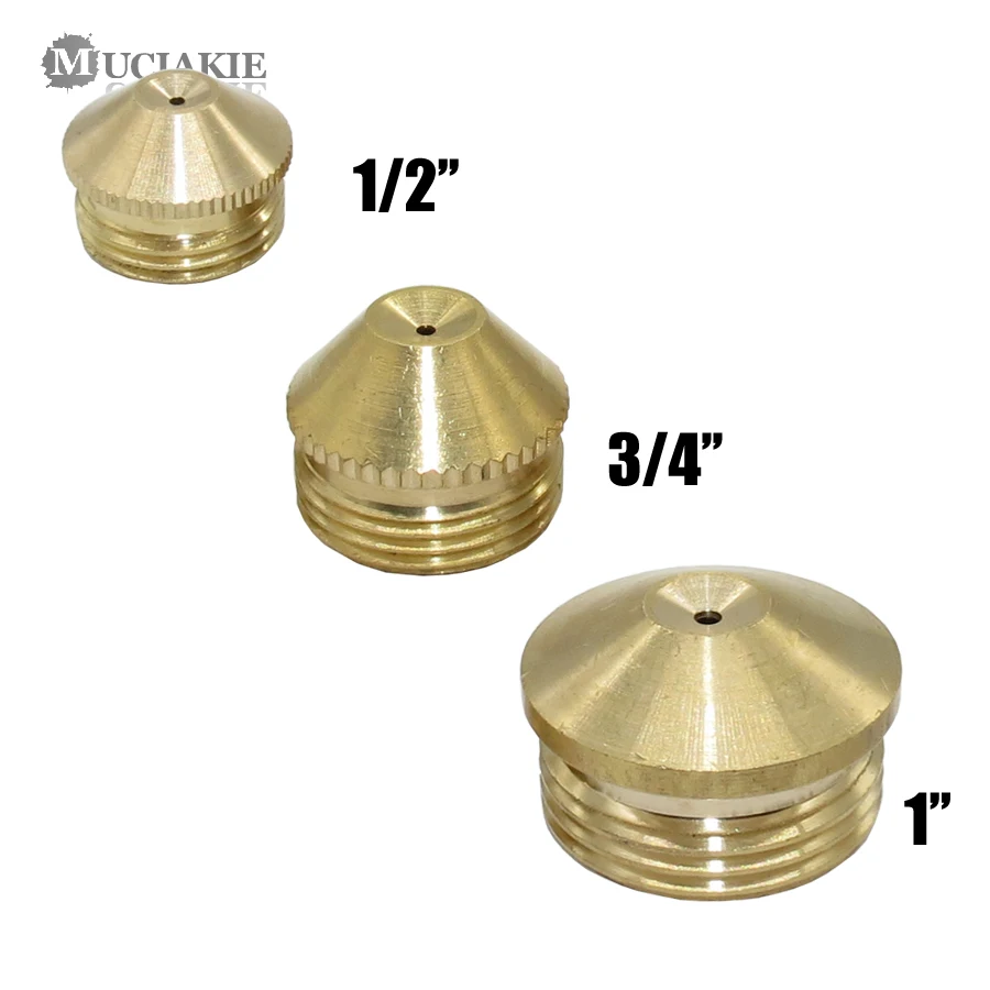 

MUCIAKIE 10PCS G1/2 G3/4 G1 inch Brass Nozzle Copper Mist Dust Prevention Sprinkler Garden Lawn Plants Irrigation Spray Misting