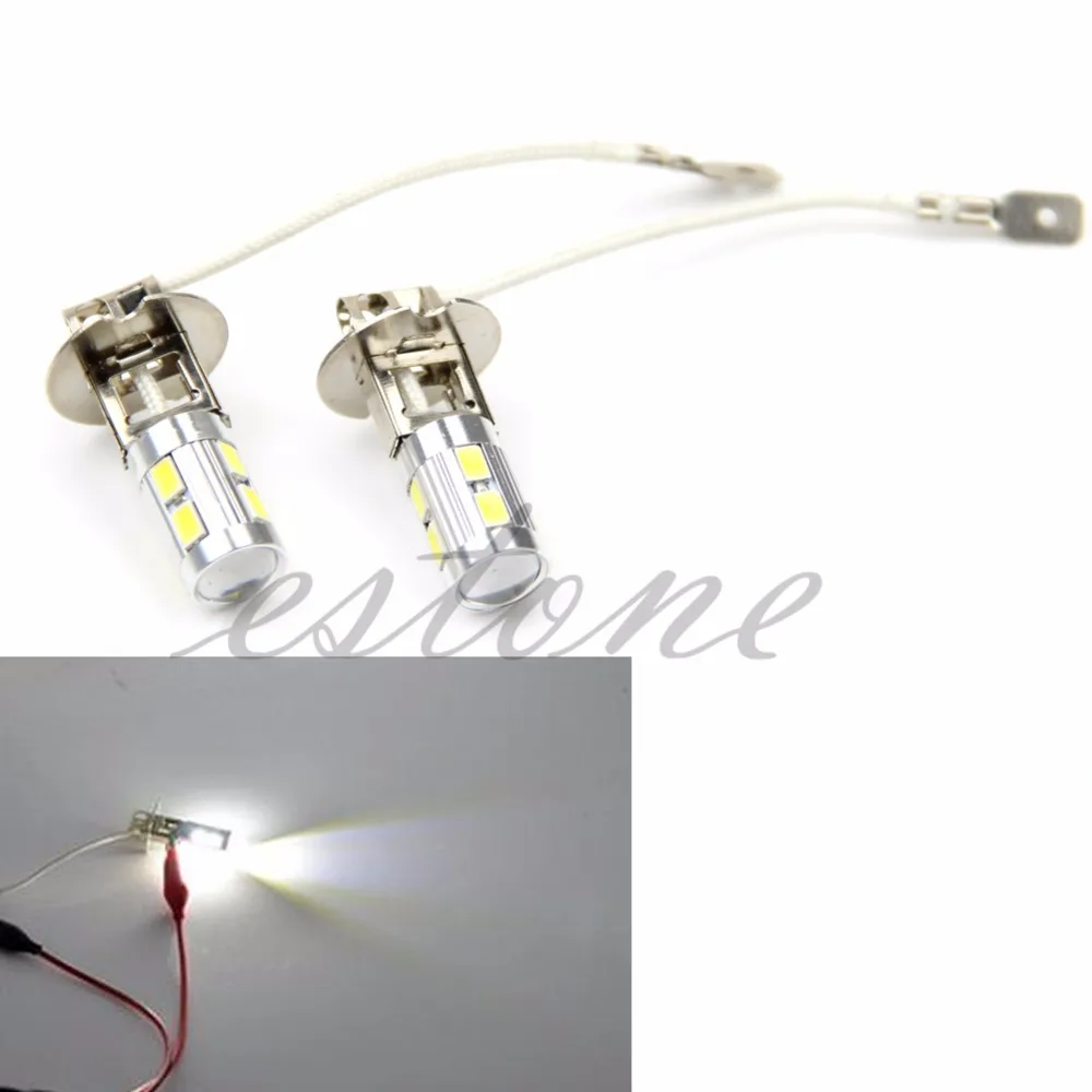 H3 10 LED 5630 SMD White Fog LED Auto Bulb Tail Turn Driving Light High Beam