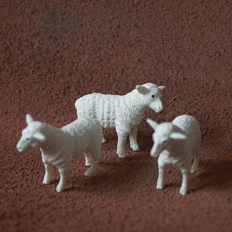 

New Special Price Die Casting PVC Miniature Farm Animal Model Toy Decoration Small Lamb