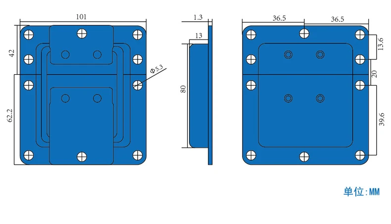 Hardware Support Hinged Air Box Hinge Toolbox Industrial Luggage Hinged Hinge 6135