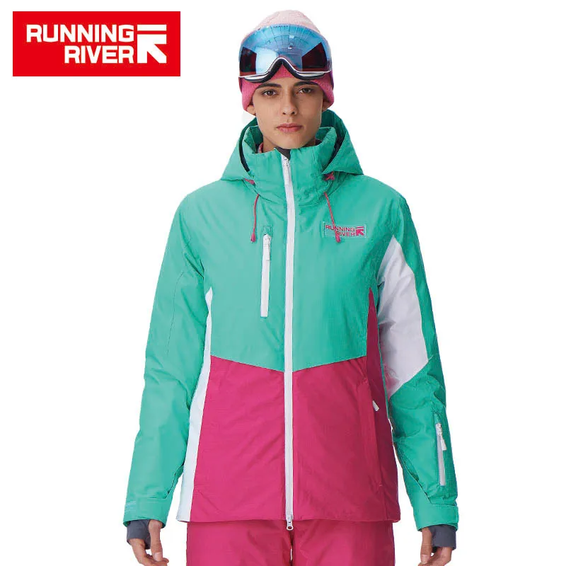 RUNNING RIVER Brand Women Ski Jacket 4 Colors Size S -3XL Waterproof Ski Snow Jacket Women Winter Outdoor Sports Coat #A7000