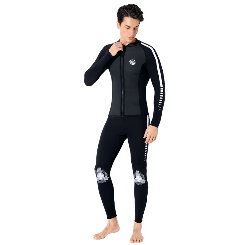 

2MM Neoprene Scuba Diving Wetsuit Men Surfing Front Zipper Snorkeling Spear fishing Super Elasticity Diving Suit Swimwear