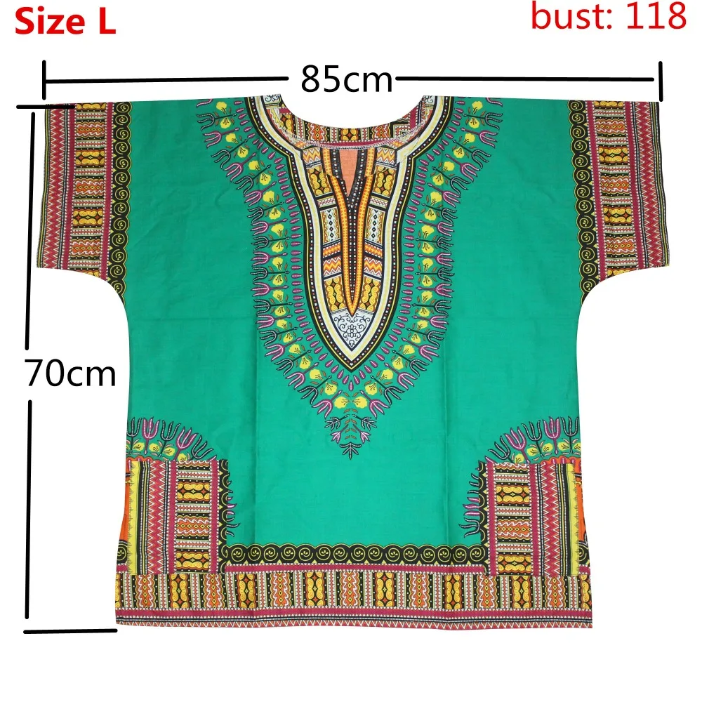 Maglietta africana Unisex da uomo in cotone Dashiki Unisex da donna