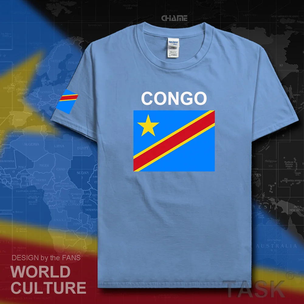 DR Congo men t shirts 2017 jerseys nation team cotton t-shirt gyms clothing tee country tops COD DRC DROC Congo-Kinsha Congolese