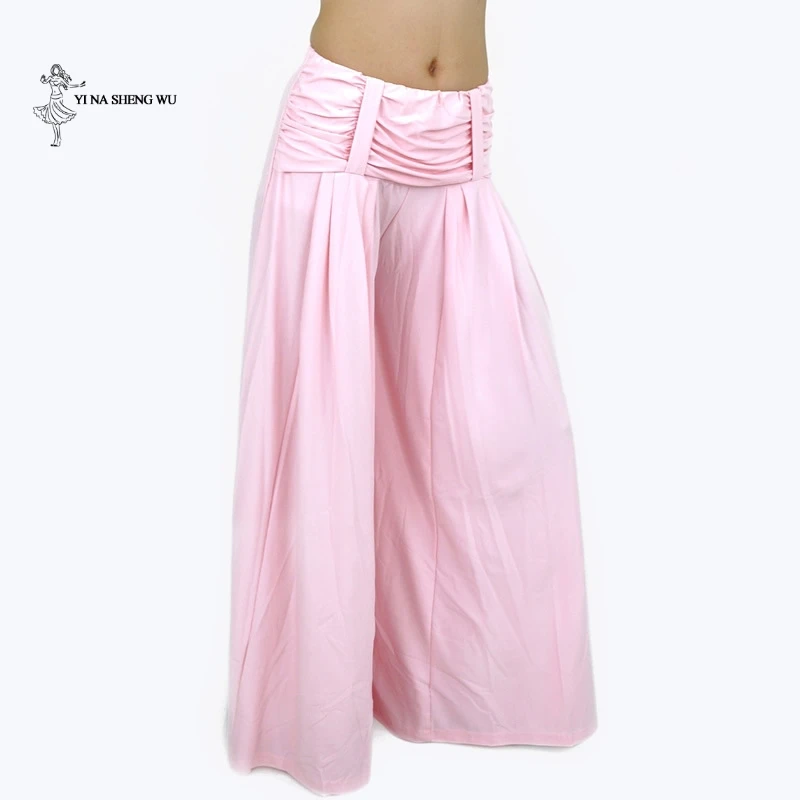 Traje de danza del vientre para mujer, pantalones de práctica de algodón de cristal, pantalones largos de pierna ancha, pantalones tribales para mujer, Ropa de baile de Bollywood de la India