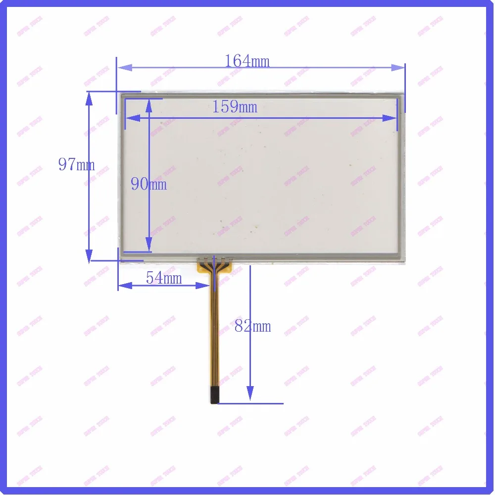 

original new Beiqi 306 7 inch car navigation touch handwriting external screen four line resistance 164 * 97