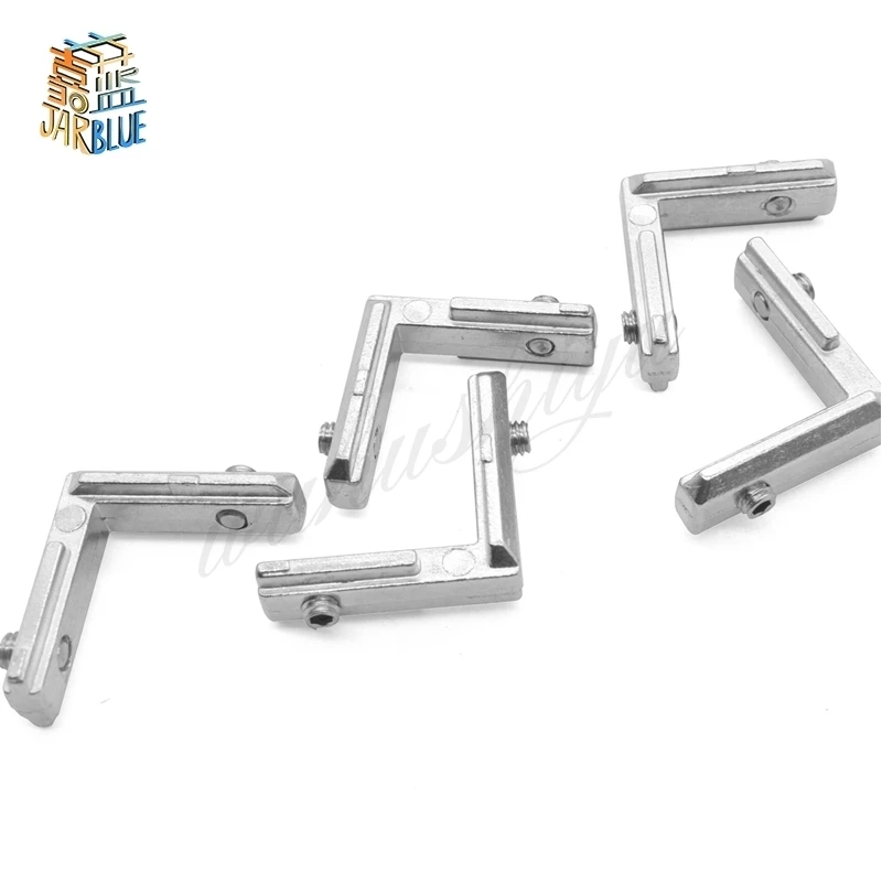 20pcs/lot T Slot L Shape Type 90 Degree 2020 EU Aluminum Profile Accessories Inside Corner Connector Bracket With M4 Screw