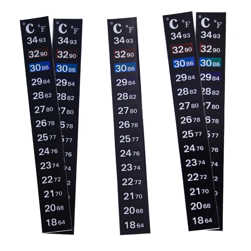 1pcs/2pcs/3pcs  Digital Dual Scale Stick-on indoor Aquarium Fish Tank Thermometer Temperature Sticker  30%off