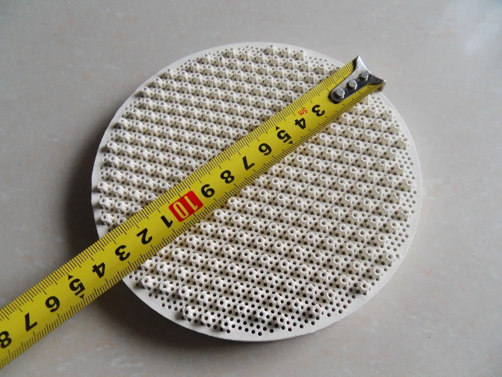 

135mm Round Gas Infrared Ceramic Plates Honeycomb Flameless Ceramics Cordierite Plates For Cooking