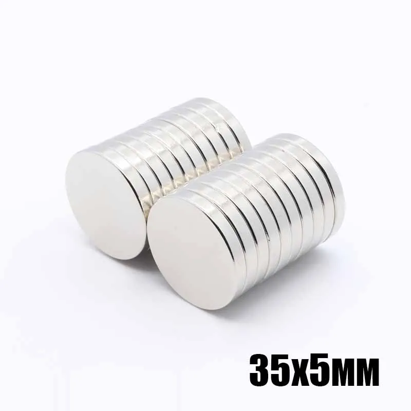 5pcs 35x5 mm Super Strong Round Sheet Magnets 35mm x 5 mm N35 Disc Rare Earth Neo Neodymium Magnet 35*5 mm