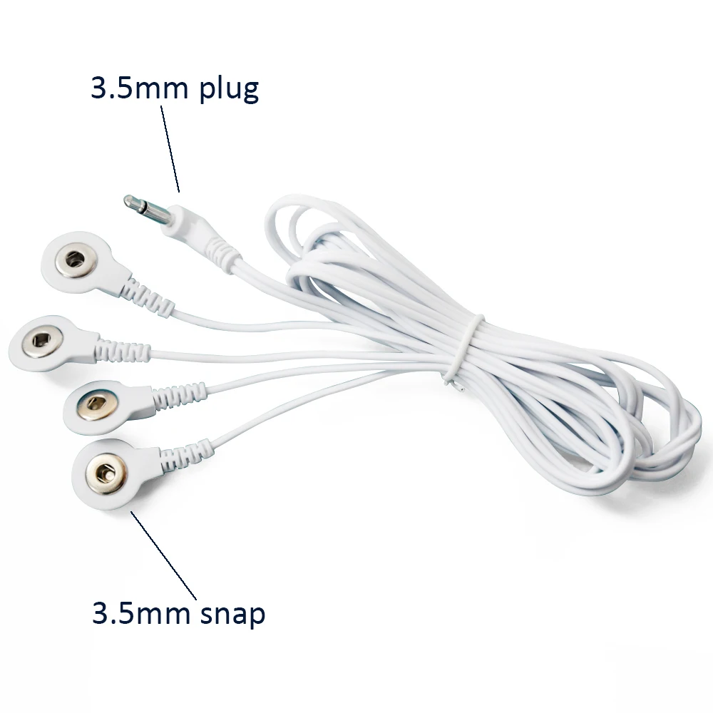 50 Pieces Jack DC Head 3.5mm Replacement Electrode Lead Wires Connector Cables Snap 3.5mm Connect Physiotherapy Machine