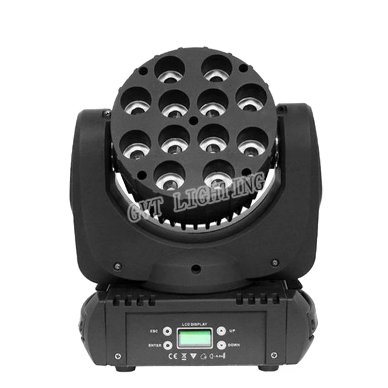 (6pcs/lot)150W LED Moving Head Beam Light 12x12W RGBW 4in1 Quad Color DJ Disco KTV Club Show Stage Lights with Flightcase packed