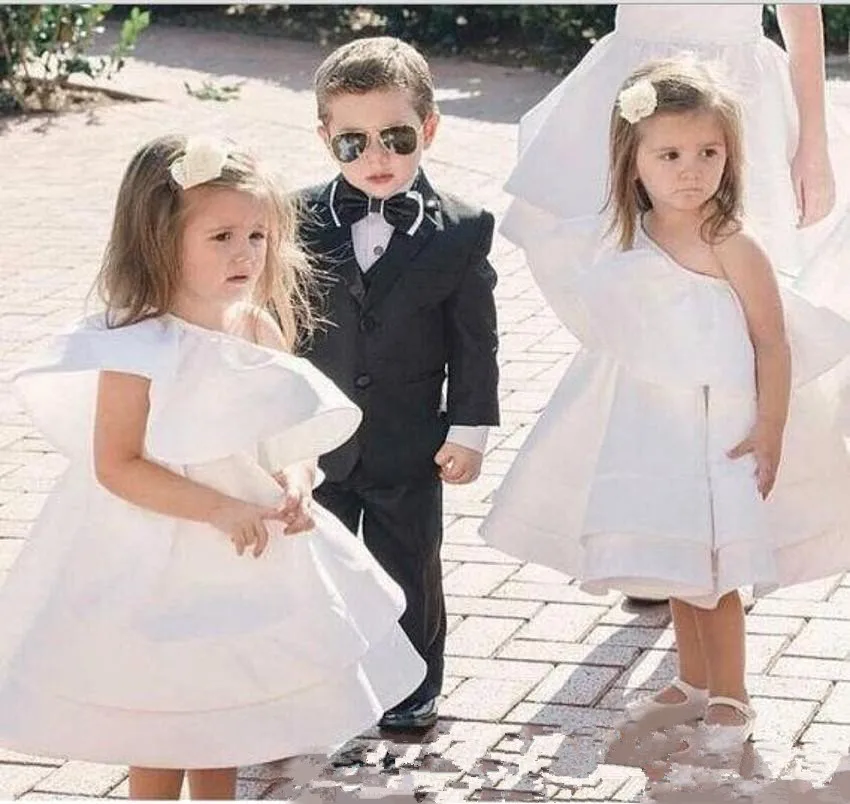 Vestidos de flores para niña, vestidos de satén para bebé y niño, baratos, de comunión, vestidos de fiesta de boda, cumpleaños, Retro