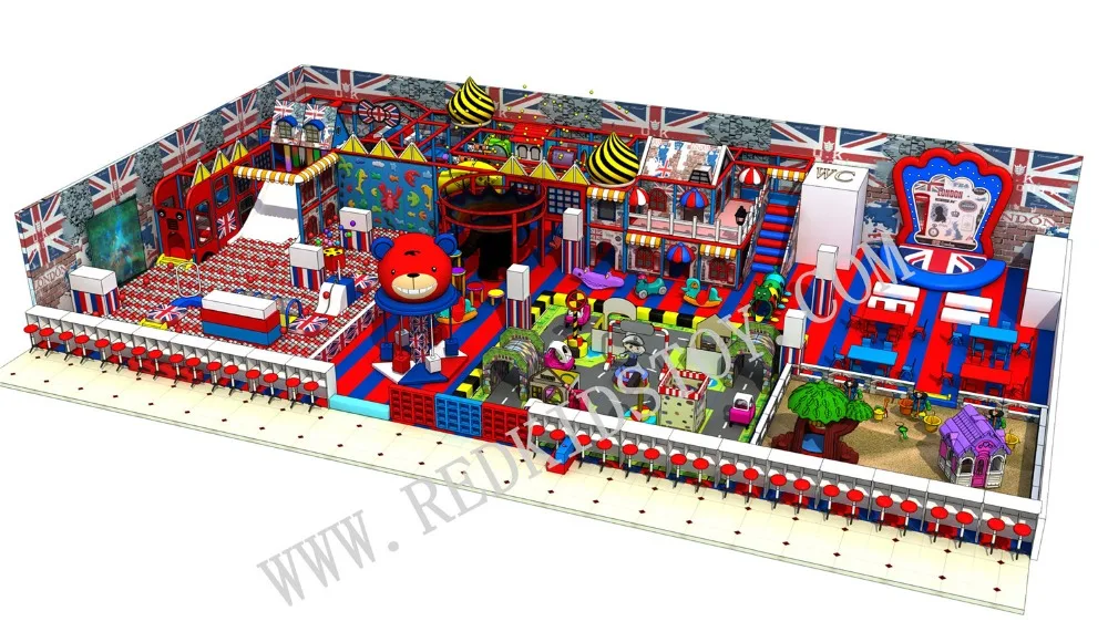 EU Standard British Style Multi-functional Large Playground Indoor For Children