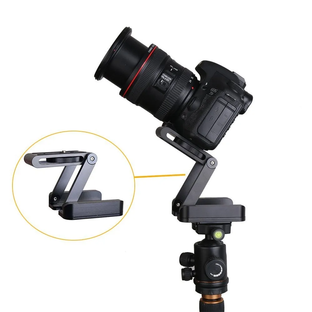 LBKAFA Folding Z Type Stand Holder Professional Tripod Kit Flex Tilt Head Pan Ball Head Desktop Compatible Camera Camcorder