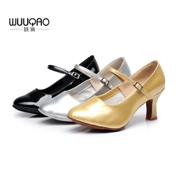 Zapatos de salón modernos para mujer, calzado de baile latino, Tango, tacón, Salsa, nuevo