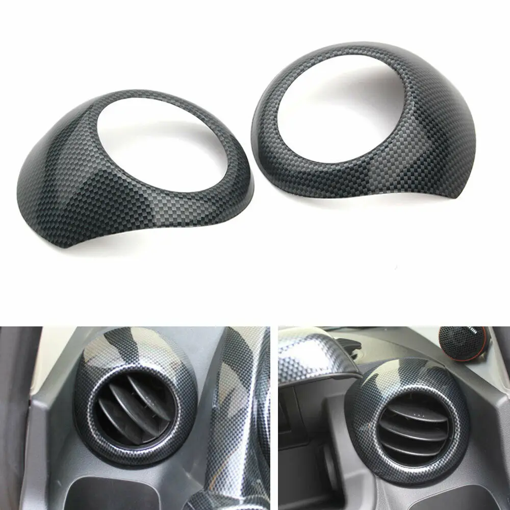 Carbon Fiber Auto Car Air Vent Outlet Cover Frame Trim For Honda FIT 2008-2013