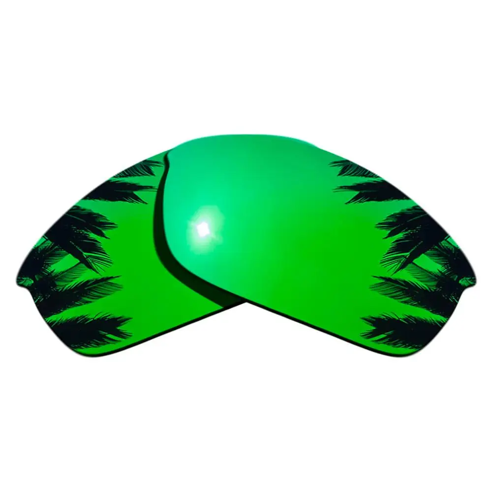 

Green Mirrored Polarized Replacement Lenses for Flak Jacket Sunglasses Frame 100% UVA & UVB