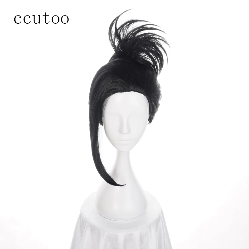 ccutoo Yaoyorozu Momo Black Synthetic Hair Costume Cosplay Wig